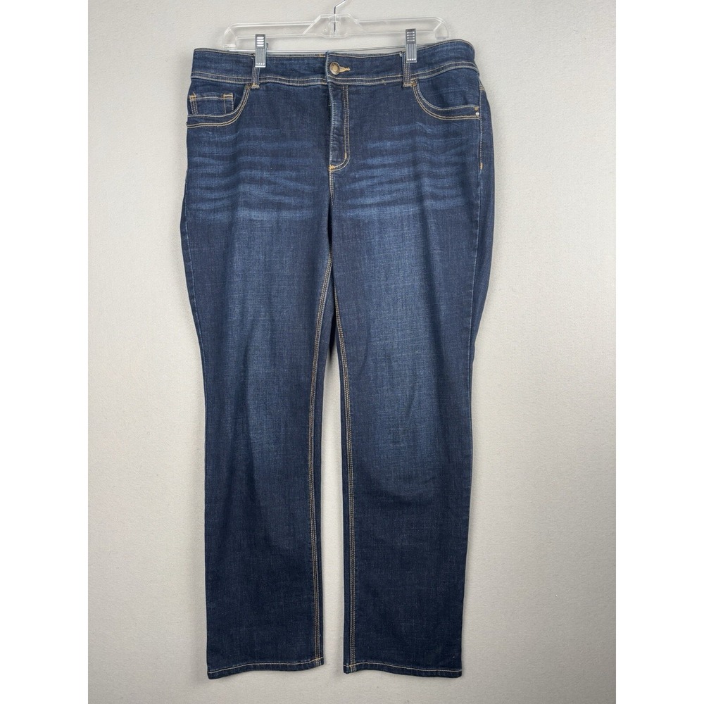 Chicos Jeans Women's 2.5 Blue So Slimming Stretch Tapered 3806